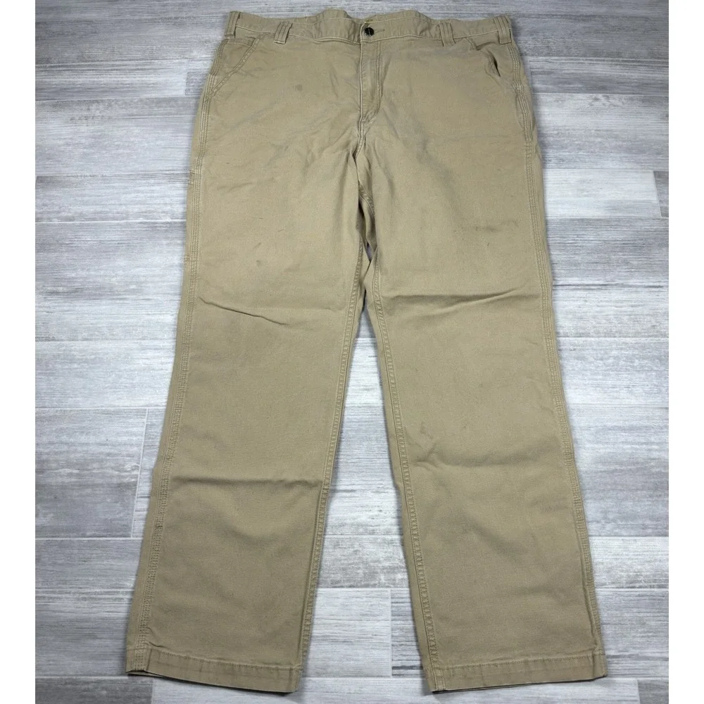 Carhartt Beige‎ Khaki Relaxed Fit Straight Leg Men's 42x32 Workwear Work Pants